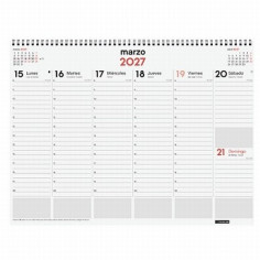 PLANIFICADOR VADE ESPIRAL SEMANA VISTA FINOCAM 2027 420x320x8 MM (780260027) - PLANNING ANUAL VADE SVV ESPIRAL 42*31 R.78026