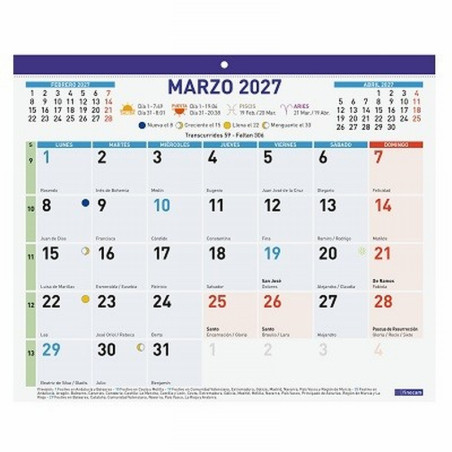 CALENDARIO FALDILLA ANUAL 2027 FINOCAM F43 PARA ESCRIBIR 300x247 (781120027) - FALDILLA CALENDARIO 30*24 ESCRIBIR