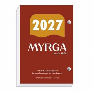 TACO CALENDARIO MYRGA NUMERO 2 ROJO 2027 (1102) - TACO CALENDARIO N.2 ROJO MYRGA