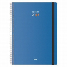AGENDA ANUAL 2027 DOHE ESPIRAL SYNCRO DIA PAGINA A4 21x29 CMS AZUL (11625) NEGRA (11617) - AGEND.ESPIRAL A4 DPG SYNCRO DOHE