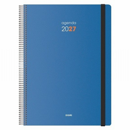 AGENDA ANUAL 2027 DOHE ESPIRAL SYNCRO DIA PAGINA A4 21x29 CMS AZUL (11625) NEGRA (11617) - AGEND.ESPIRAL A4 DPG SYNCRO DOHE