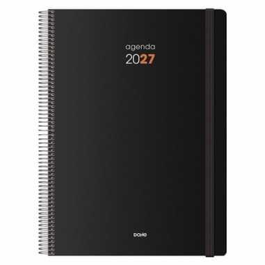 AGENDA ANUAL 2027 DOHE ESPIRAL SYNCRO DIA PAGINA A4 21x29 CMS AZUL (11625) NEGRA (11617) - AGEND.ESPIRAL A4 DPG SYNCRO DOHE