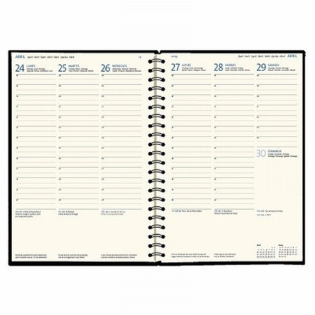 AGENDA ANUAL MYRGA 2027 ESPIRAL DUEÑAS 24 X 16,5 CM. SEMANA VISTA (3905) - AGEND.ESPIRAL 1/4 SV PP 17*24