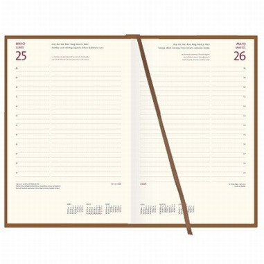 AGENDA ANUAL MYRGA 2027 ENCUADERNADA ZAHARA DIA PAGINA 17X24 CMS.MONOCOLOR (4131) - AGEND.MYRGA DPG 17*24 ZAHARA MONOCOLOR