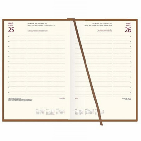 AGENDA ANUAL MYRGA 2027 ENCUADERNADA ZAHARA DIA PAGINA 17X24 CMS.MONOCOLOR (4131) - AGEND.MYRGA DPG 17*24 ZAHARA MONOCOLOR