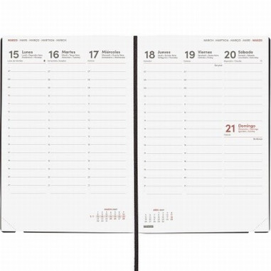 AGENDA ANUAL FINOCAM 2027 ENCUADERNADA DYNAMIC MARA Y4 SEMANA/VISTA VERTICAL NEGRO 120X170 MM (621106027) (621105827)