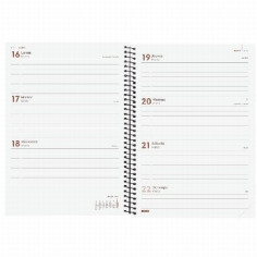 AGENDA ANUAL FINOCAM 2027 ESPIRAL OPAQUE E3 SEMANA VISTA HORIZONTAL 85x127 MM. (742711027) (742712027) (742716027) (742717427)