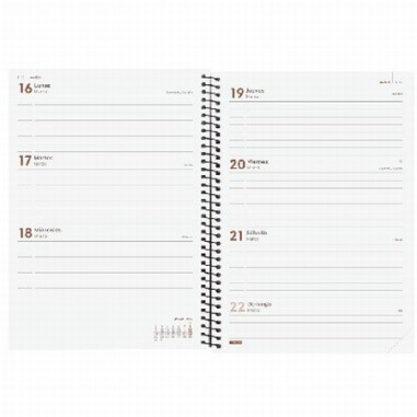 AGENDA ANUAL FINOCAM 2027 ESPIRAL OPAQUE E3 SEMANA VISTA HORIZONTAL 85x127 MM. (742711027) (742712027) (742716027) (742717427)