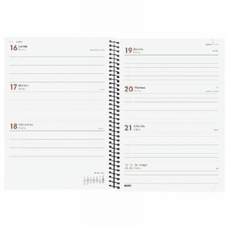 AGENDA ANUAL FINOCAM 2027 ESPIRAL OPAQUE E3 SEMANA VISTA HORIZONTAL 85x127 MM. (742711027) (742712027) (742716027) (742717427)