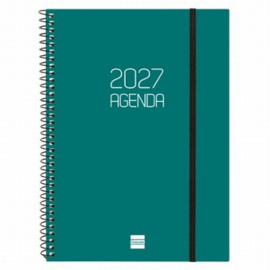AGENDA ANUAL FINOCAM 2027 ESPIRAL OPAQUE E3 SEMANA VISTA HORIZONTAL 85x127 MM. (742711027) (742712027) (742716027) (742717427)