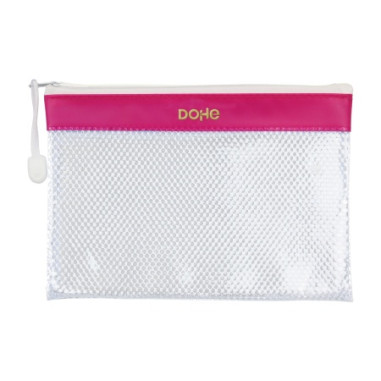 BOLSA DOHE PVC 430 MICRAS CIERRE CREMALLERA DIN A4 APAISADO AZUL (91217) - BOLSA CREMALLERA PP.A4 DOHE