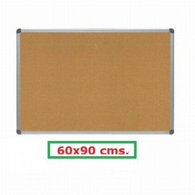 TABLERO ROCADA DE CORCHO 60X90 CM. MARCO DE ALUMINIO...