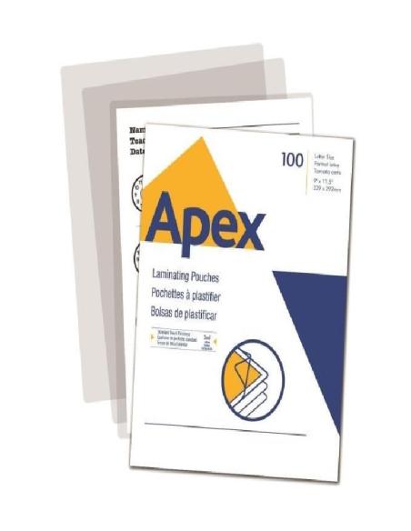 FUNDAS DE PLASTIFICAR APEX A4 216 X 203 MM 80 MICRAS 100 UNIDADES (6003201) - FUNDA PLASTIF.A4 80MICR.PQ100
