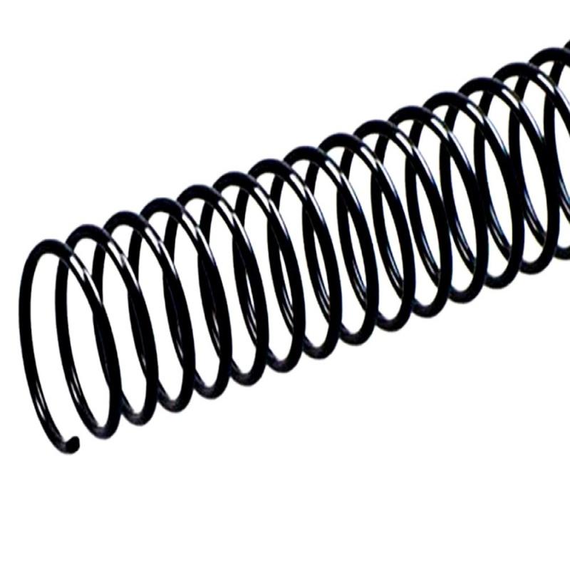 ESPIRAL METALICO DHP PASO 5:1 DE 6MM COLOR NEGRO CAJA DE 100 UNIDADES DE DHP - ESPIRAL ALAMBRE 6MM.NG CJ100