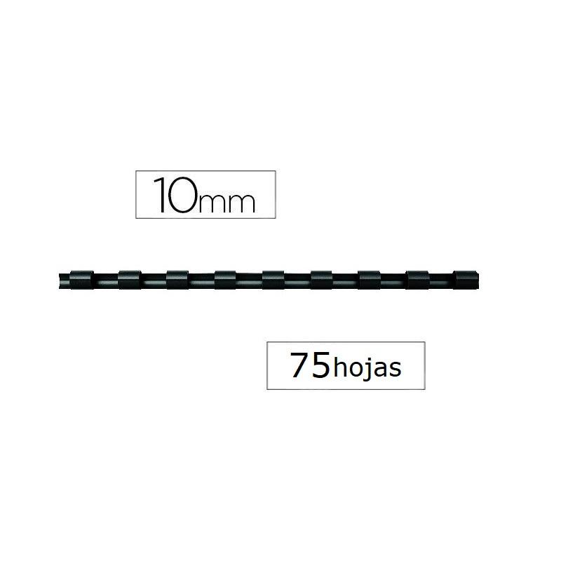 CANUTILLO FELLOWES PLASTICO 10MM NEGRO...