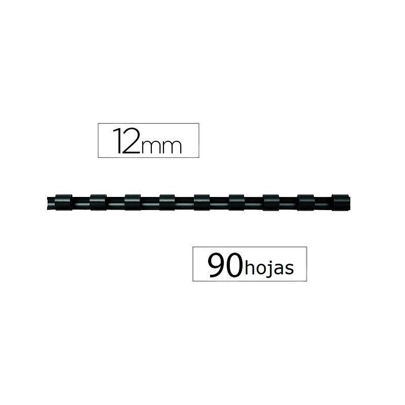 CANUTILLO FELLOWES PLASTICO 12MM NEGRO (5346507) DE FELLOWES - CANUTILLO 12MM.NG