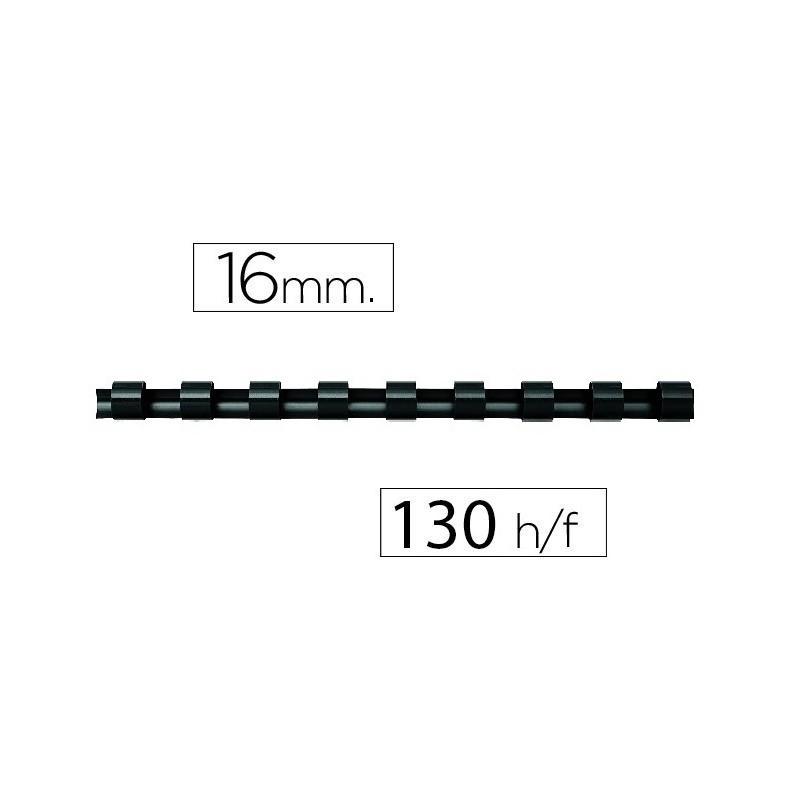 CANUTILLO FELLOWES PLASTICO 16MM NEGRO (5347307) DE FELLOWES - CANUTILLO 16MM.NG