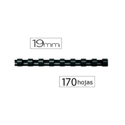 CANUTILLO FELLOWES PLASTICO 19MM NEGRO (5347705) -...
