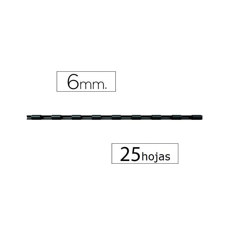 CANUTILLO FELLOWES PLASTICO 6 MM NEGRO (53453)...