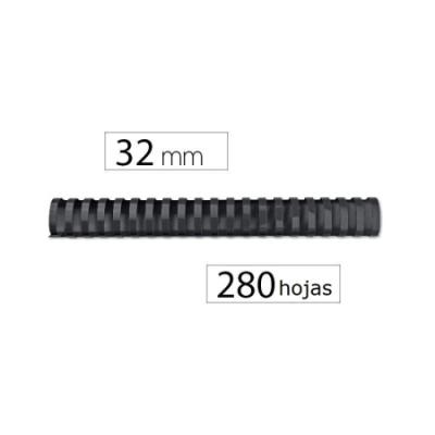 CANUTILLO FELLOWES PLASTICO 32MM NEGRO (5349302) -...